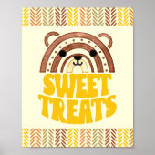 8x10 Sweets Boho Woodland Beer Verjaardags Dessert Poster (Voorkant)