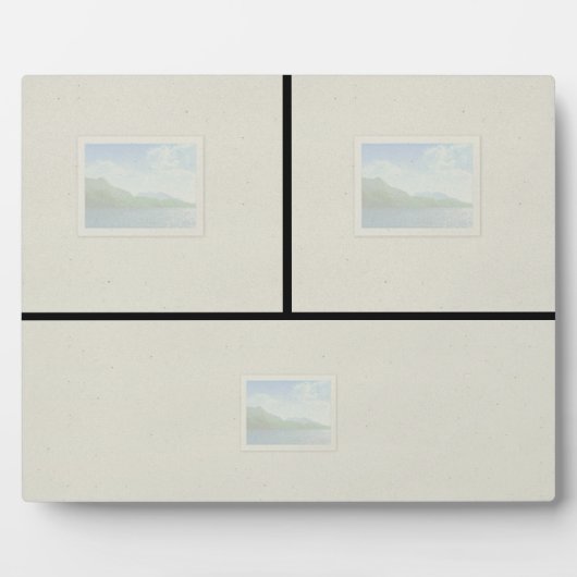8x10 tablet Plaque - 3 Afbeeldingen onder pano Fotoplaat