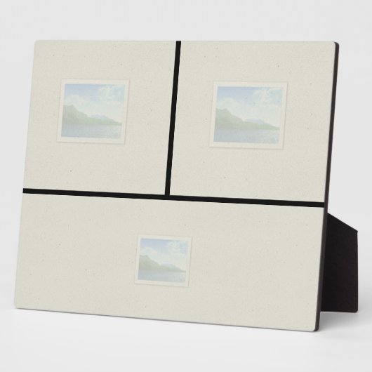 8x10 tablet Plaque - 3 Afbeeldingen onder pano Fotoplaat (Zijkant)