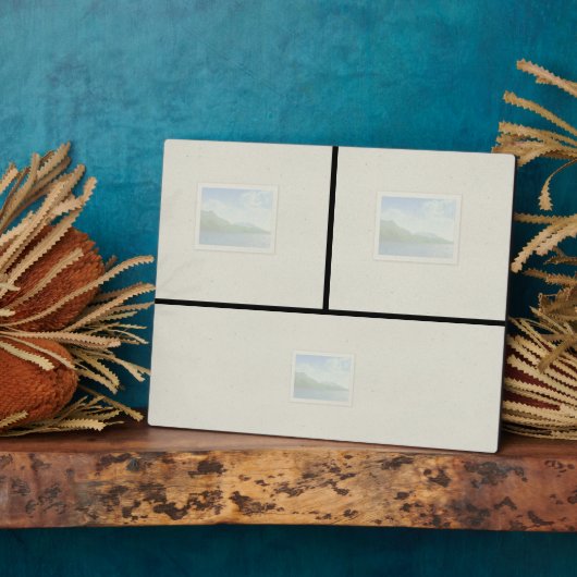 8x10 tablet Plaque - 3 Afbeeldingen onder pano Fotoplaat (Zijkant)