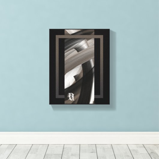 8x10" Terra’s Tender Whisper Abstract Brown Flower Canvas Afdruk (Insitu (Houten vloer))