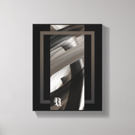 8x10" Terra’s Tender Whisper Abstract Brown Flower Canvas Afdruk