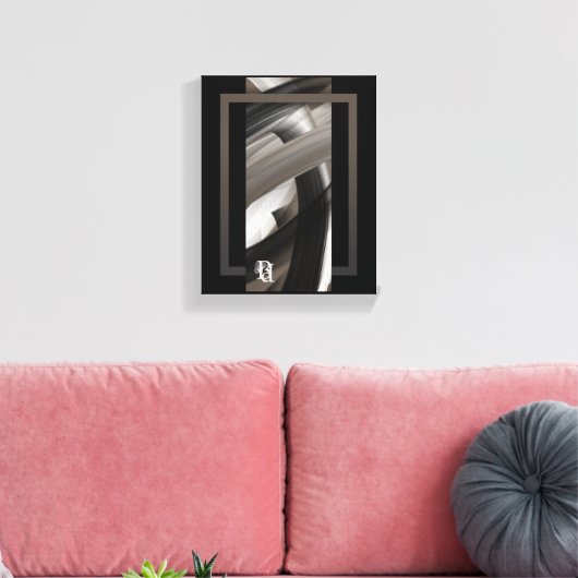 8x10" Terra’s Tender Whisper Abstract Brown Flower Canvas Afdruk (Insitu (Woonkamer))