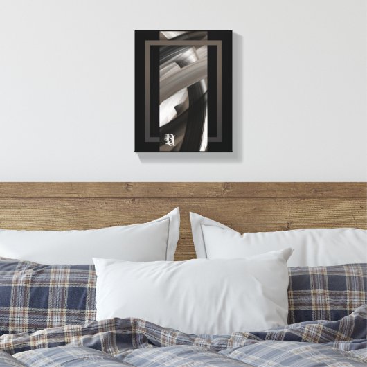 8x10" Terra’s Tender Whisper Abstract Brown Flower Canvas Afdruk (Insitu (Slaapkamer))