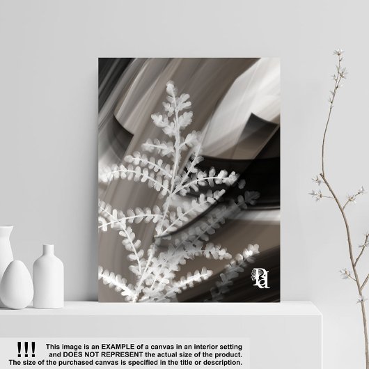 8x10" Terra’s Tender Whisper Abstract Brown Flower Canvas Afdruk