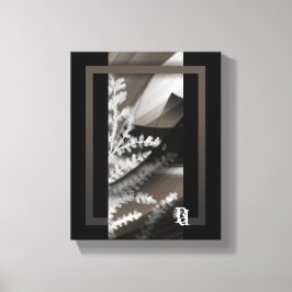 8x10" Terra’s Tender Whisper Abstract Brown Flower Canvas Afdruk