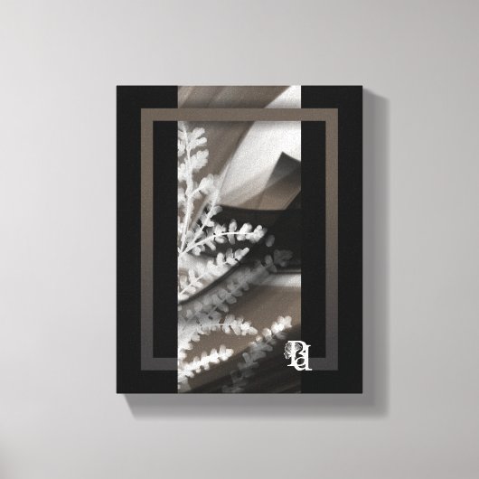 8x10" Terra’s Tender Whisper Abstract Brown Flower Canvas Afdruk (Voorkant)