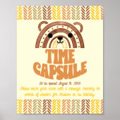 8x10 Tijdcapsule Boho Woodland Beer Verjaardag Poster (Voorkant)