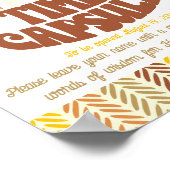 8x10 Tijdcapsule Boho Woodland Fox Verjaardag Poster (Hoek)