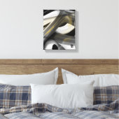 8x10" Trend Abstract Kunst Canvas Zwart Wit Goud Afdruk (Insitu (Slaapkamer))