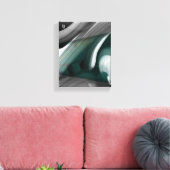 8x10" Trend Abstract Kunst Canvas Zwart Wit Groen Afdruk (Insitu (Woonkamer))