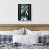 8x10" Trend Abstract Kunst Canvas Zwart Wit Groen Afdruk (Insitu (Slaapkamer))