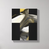 8x10"Trend Abstract Kunstcanvas Zwart Wit Goud Canvas Afdruk (Voorkant)