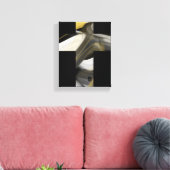 8x10"Trend Abstract Kunstcanvas Zwart Wit Goud Canvas Afdruk (Insitu (Woonkamer))
