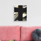 8x10"Trend Abstract Kunstcanvas Zwart Wit Goud Canvas Afdruk (Insitu (Woonkamer))