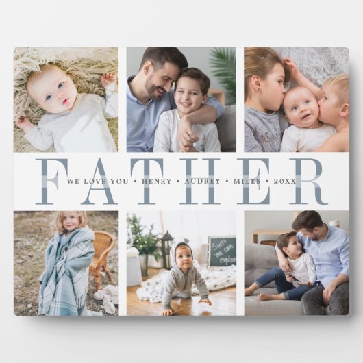 8x10 vaders Dag Kinder Foto Collage Fotoplaat (Voorkant)