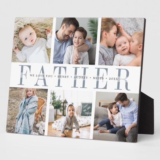 8x10 vaders Dag Kinder Foto Collage Fotoplaat (Zijkant)