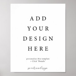 8x10" Verticaal/Portret Poster Bord