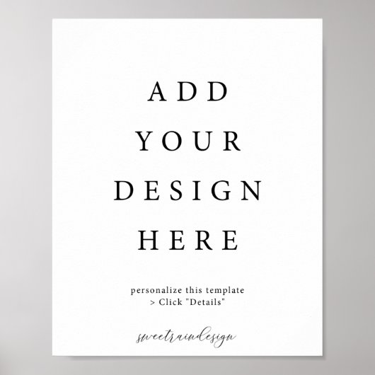 8x10" Verticaal/Portret Posterbord Poster (Voorkant)