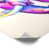 8x10 Waterverf kleurrijke olifant Poster (Hoek)