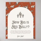 8x10 Western Hoe groot is haar buikteken Poster (Voorkant)