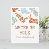 8x10 Western Watering Hole Sign (Staand voorkant)