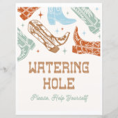 8x10 Western Watering Hole Sign (Voorkant)