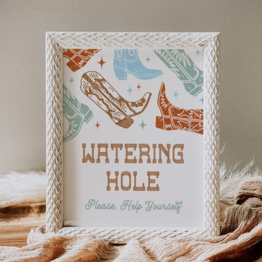 8x10 Western Watering Hole Sign