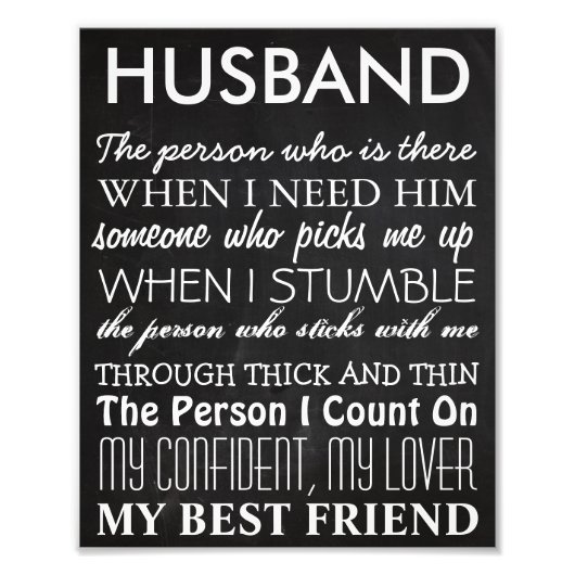 8x10 Woordregels voor huwelijkshuurlingen Foto Afdruk (Voorkant)