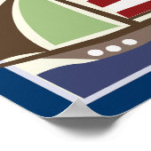 8X10 Zeilboot Nautische Kunstprint voor de Kinderk Poster (Hoek)