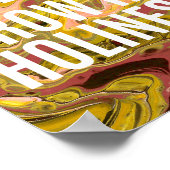 8x12 geel, Christelijk geel, kunstwerk — Semi-verl Poster (Hoek)