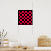 8x8 Checkers LABEL Board (1-1/4-inch koelkast magn Poster (Keuken)