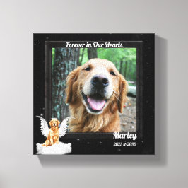 8x8 Golden Retreiver Angel Dog Pet Memorial Foto Canvas Afdruk