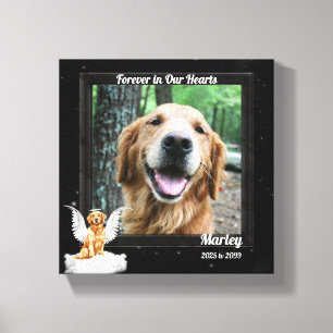 8x8 Golden Retreiver Angel Dog Pet Memorial Foto Canvas Afdruk