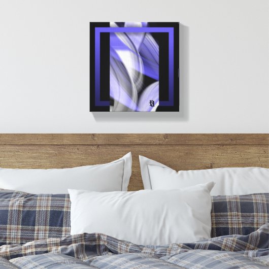 8x8" Lavendel Moon Trend Abstracte Art Violet Canvas Afdruk (Insitu (Slaapkamer))