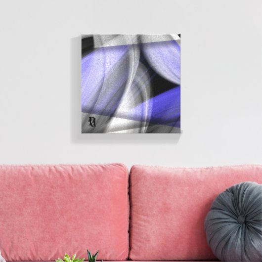 8x8" Lavendel Moon Trend Abstracte Art Violet Canvas Afdruk (Insitu (Woonkamer))