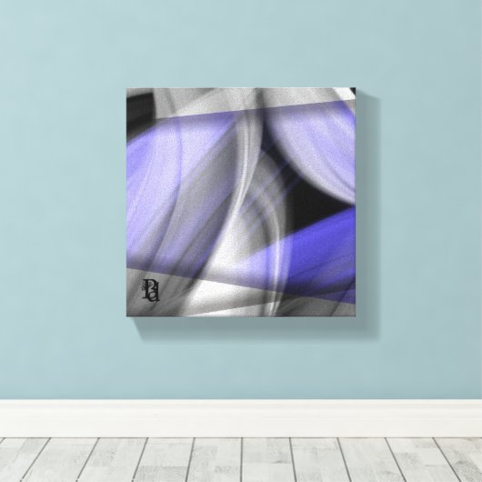 8x8" Lavendel Moon Trend Abstracte Art Violet Canvas Afdruk (Insitu (Houten vloer))