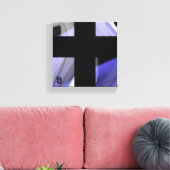 8x8" Lavendel Moon Trend Abstracte Art Violet Canvas Afdruk (Insitu (Woonkamer))
