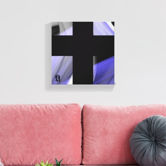 8x8" Lavendel Moon Trend Abstracte Art Violet Canvas Afdruk (Insitu (Woonkamer))