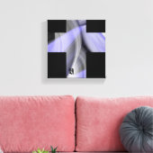 8x8" Lavendel Moon Trend Abstracte Art Violet Canvas Afdruk (Insitu (Woonkamer))