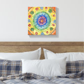 8x8 Rainbow Mandala Premium - Versteld Canvas afdr (Insitu (Slaapkamer))