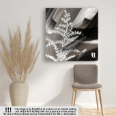 8x8" Terra’s Tender Whisper Abstract Brown Flowers Canvas Afdruk