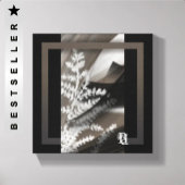 8x8" Terra’s Tender Whisper Abstract Brown Flowers Canvas Afdruk