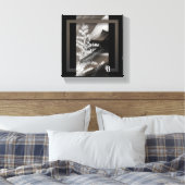 8x8" Terra’s Tender Whisper Abstract Brown Flowers Canvas Afdruk (Insitu (Slaapkamer))