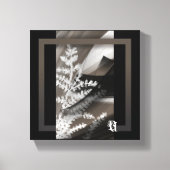 8x8" Terra’s Tender Whisper Abstract Brown Flowers Canvas Afdruk (Voorkant)