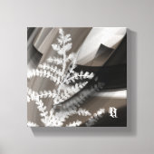 8x8" Terra’s Tender Whisper Abstract Brown Flowers Canvas Afdruk (Voorkant)