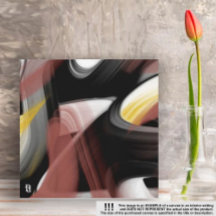 8x8" Trend Abstract Art Zwart Wit Powdery