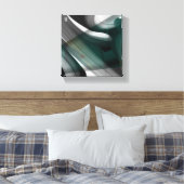 8x8" Trend Abstract Kunstcanvas Zwart Wit Groen Canvas Afdruk (Insitu (Slaapkamer))