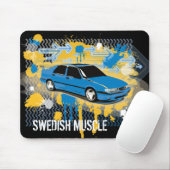 9000 aero, ZWEEDSE MUSCLE Mousepad Muismat (Met muis)