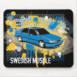 9000 aero, ZWEEDSE MUSCLE Mousepad Muismat